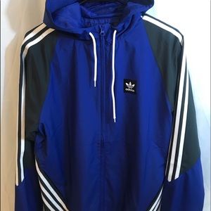 Adidas Insley Blue, Black & White Windbreaker Jack
